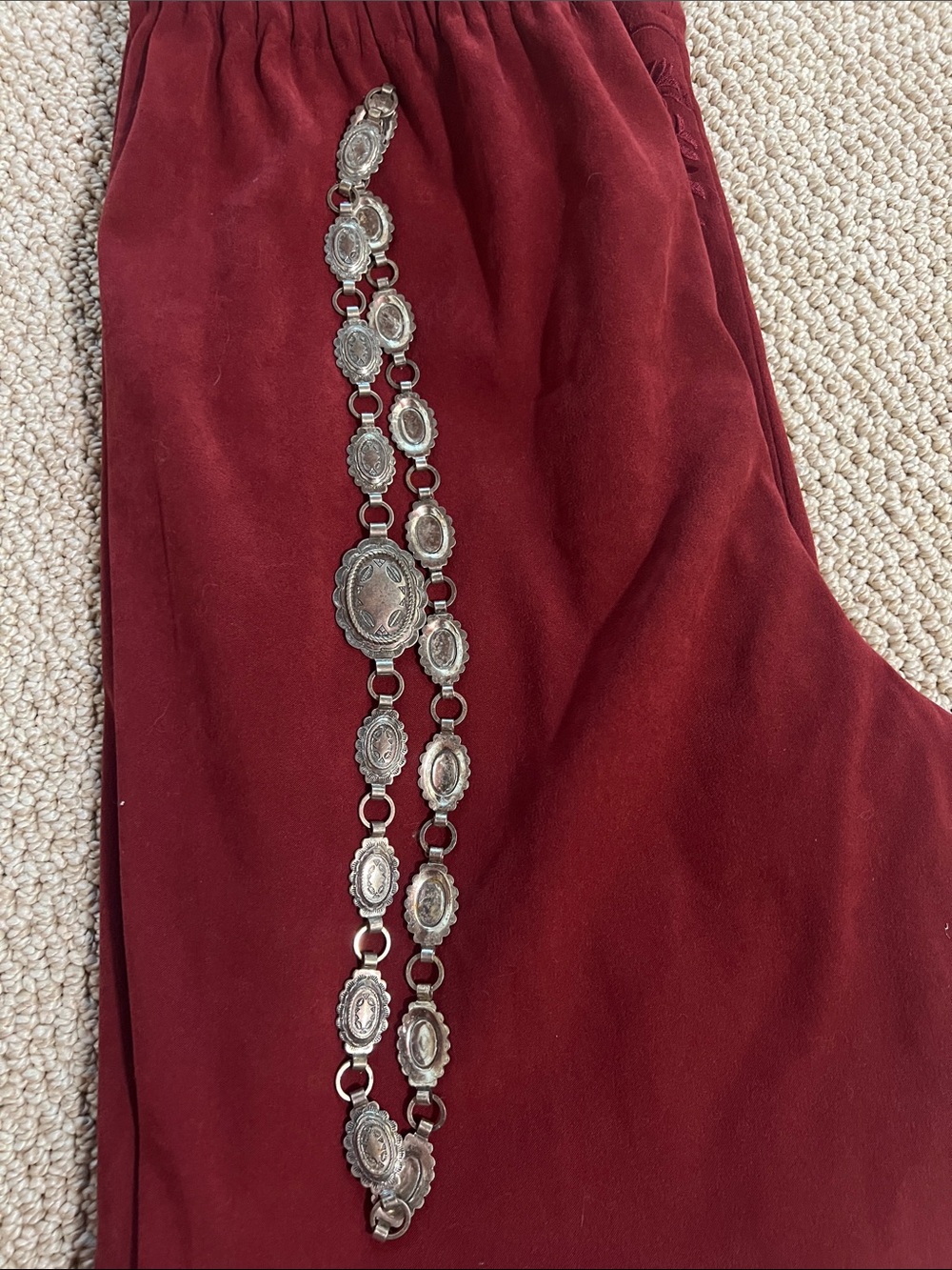 Sterling-Tone Concho Link Belt